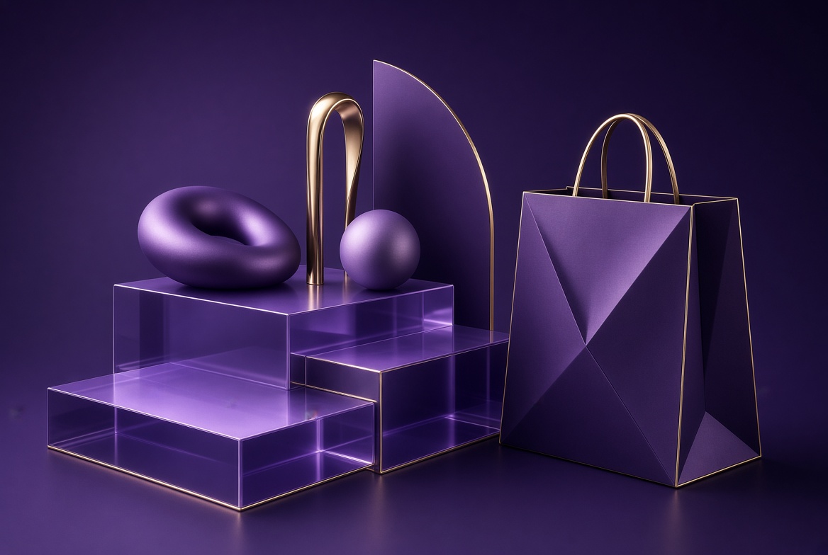 Abstract storefront geometry for online store briefs