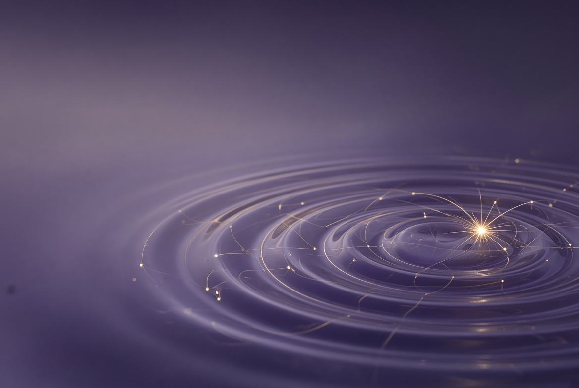 A golden spark inviting the visitor to start a website brief